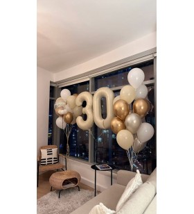 Doğum Günü Uçan Balon 30 Yaş 10 Adet Lateks Balon